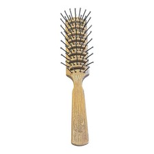 VTG GOODY WOOD GRAIN 8" DETANGLE VENTED BLOW DRY HAIR BRUSH MADE IN USA