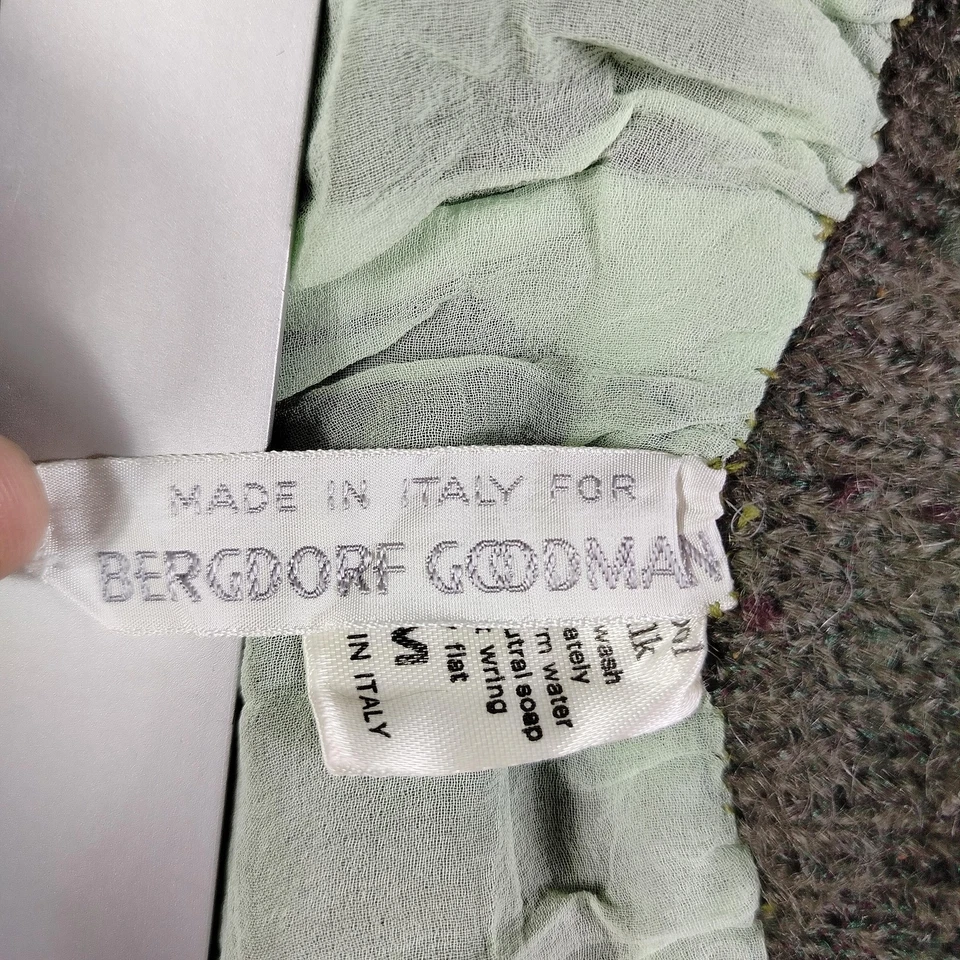 Bergdorf Goodman Pants Womens Medium Wool Silk Knit Jogger Lined Made Italy - Image 3 of 4