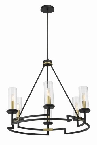Minka Lavery 3206 Hillstone 6 Light 30"W Pillar Candle Style - Sand Coal / Soft - Picture 2 of 8
