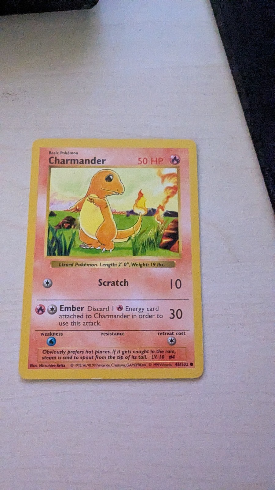 Charmander 046/102 Base Set (Shadowless) Regular LP