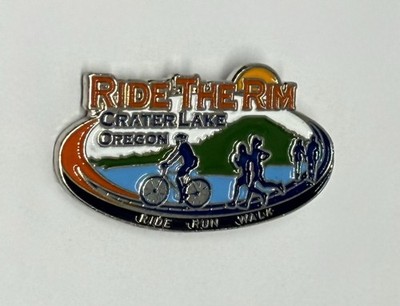 Ride The Rim Crater Lake Oregon Lapel Pin (P5B)