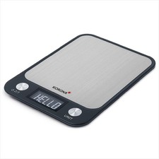 KORONA Küchenwaage Lea 70250 stainless schwarz LCD Display rutschfest Batterie