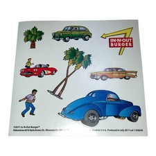 STICKER In N Out Stickers Set 2011 Cars and Sign