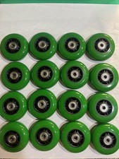 in-line skate wheels Green 78mm x 23mm green, with bearings installed.