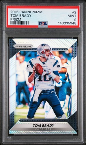 2016 Panini Prizm 2 Tom Brady Silver Refractor Prizm PSA 9 MINT !