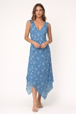 Vintage 90s City Triangles Babydoll Dress Glitter Paisley Whimsy Y2K Fairy M USA