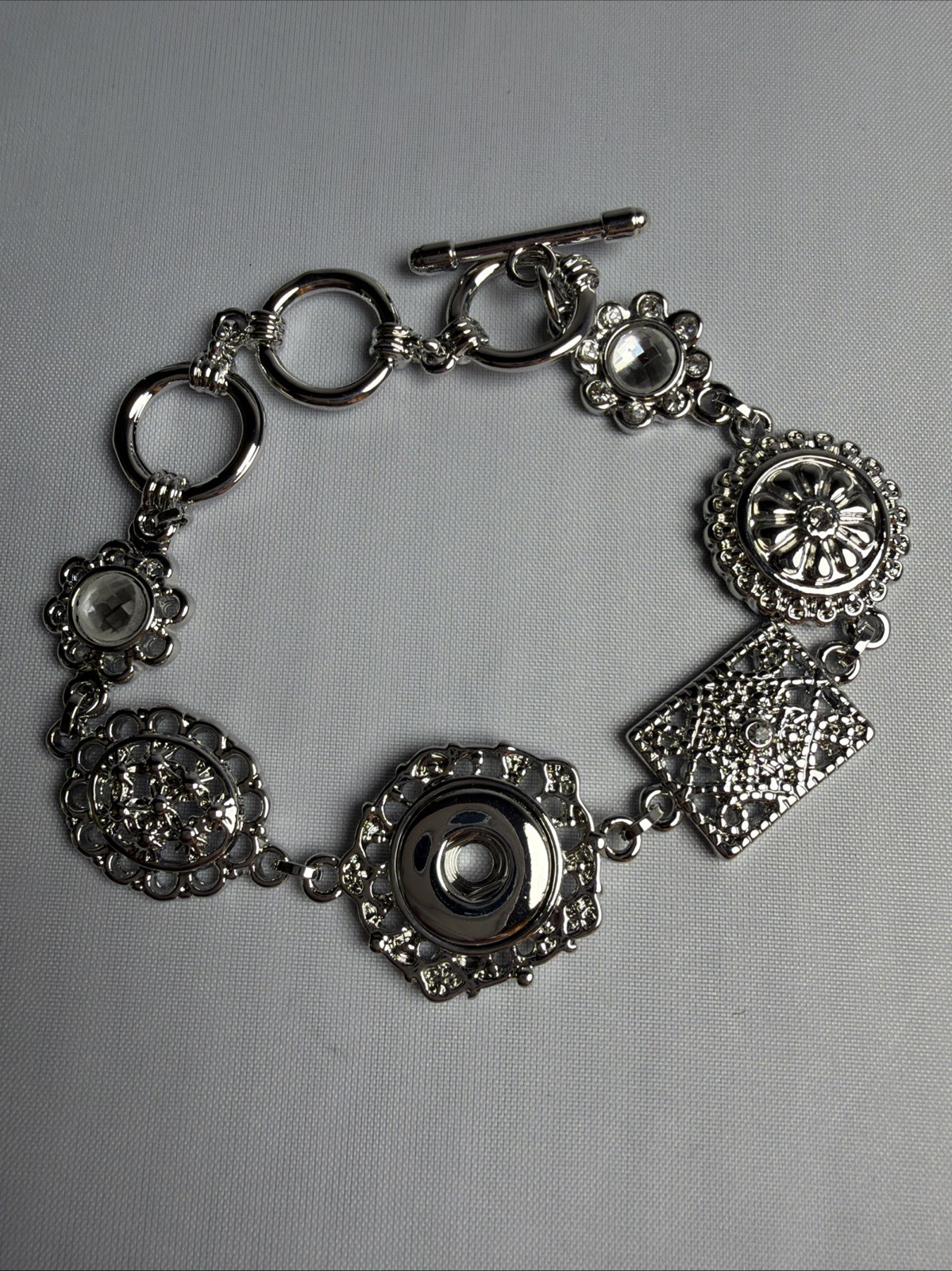 New Ginger Snap Charm Bracelet Adjustable 12mm Gingersnaps Petite Snaps