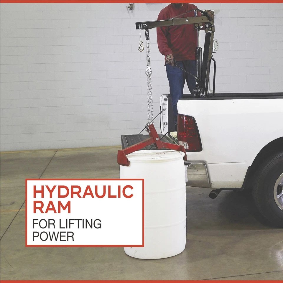 Grúa hidráulica para camioneta pickup Ultra-Tow con cabrestante manual, 2000 lb. Capacidad, Foto 3 de 4