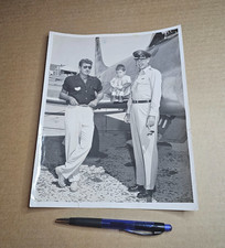 c.1950 AIR FORCE PHOTO LAREDO TEXAS BASE HOWARD HUGHES? JET PLANE  8"x10" USAF