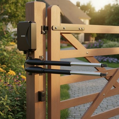 Smart Electric Dual Swing Gate Opener Kit   Control Gates Up to 660lbs 18ft