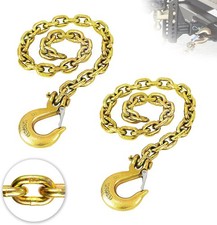2-Pack Grade 80 Trailer Safety Chain 36 Inch with 5/16'' Clevis Snap 5/16inch