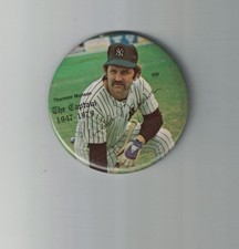 Thurman Munson New York Yankees Memorial Baseball Button 1947-1979 The Captain A