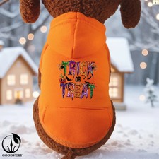 Halloween Style Pattern Print Pet Clothes Small Medium Sized Pet Hooded Sweatsh