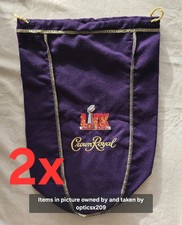 2x Crown Royal Super Bowl LIX 2025 Collectible Bag - NFL Eagles Chiefs