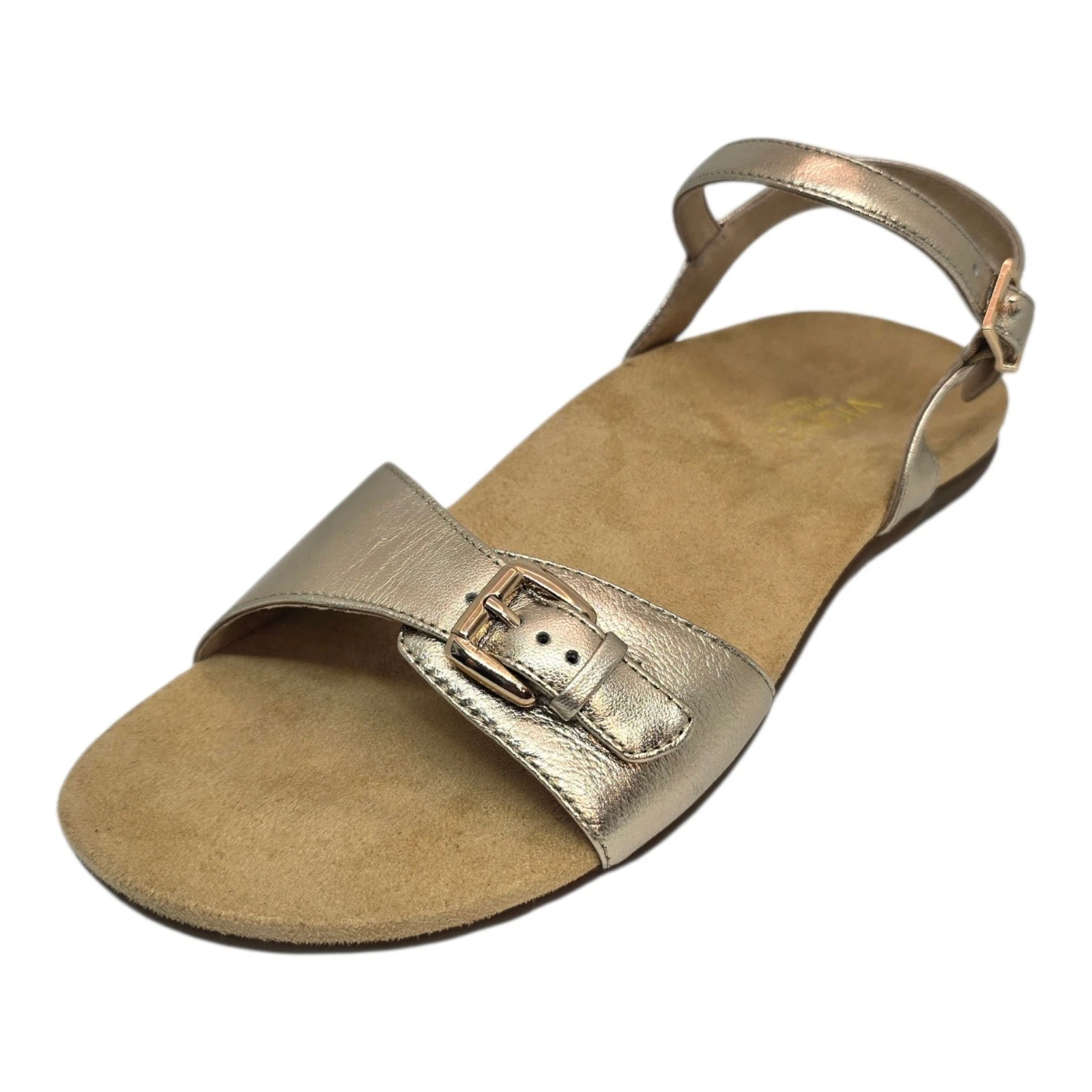 Vionic Orthotic Leather Ankle Strap Sandals - Alita - Platinum