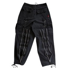 VTG 90s Y2K Tripp NYC Cargo Pants Size Large Goth Rave Zippers Punk