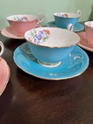 Vintage Ansley Fine Bone China Gilt English Demitasse Cups & Saucer Sets (6) — photo 4