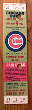 FULL TICKET! 5/9/82 CUBS/ASTROS-ROOKIE RYNE SANDBERG PLAYED 3B/JODY DAVIS HR #6