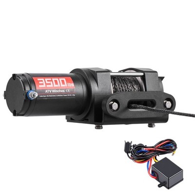 3500lb 12V Winch for ATV/UTV, IP55, Aluminum Housing