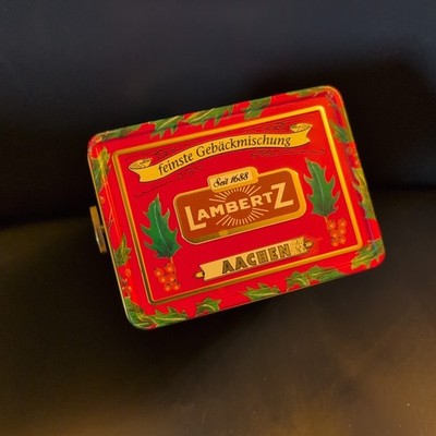 Lambertz  Heidelberg German Cookie Tin Music Box  Christmas 