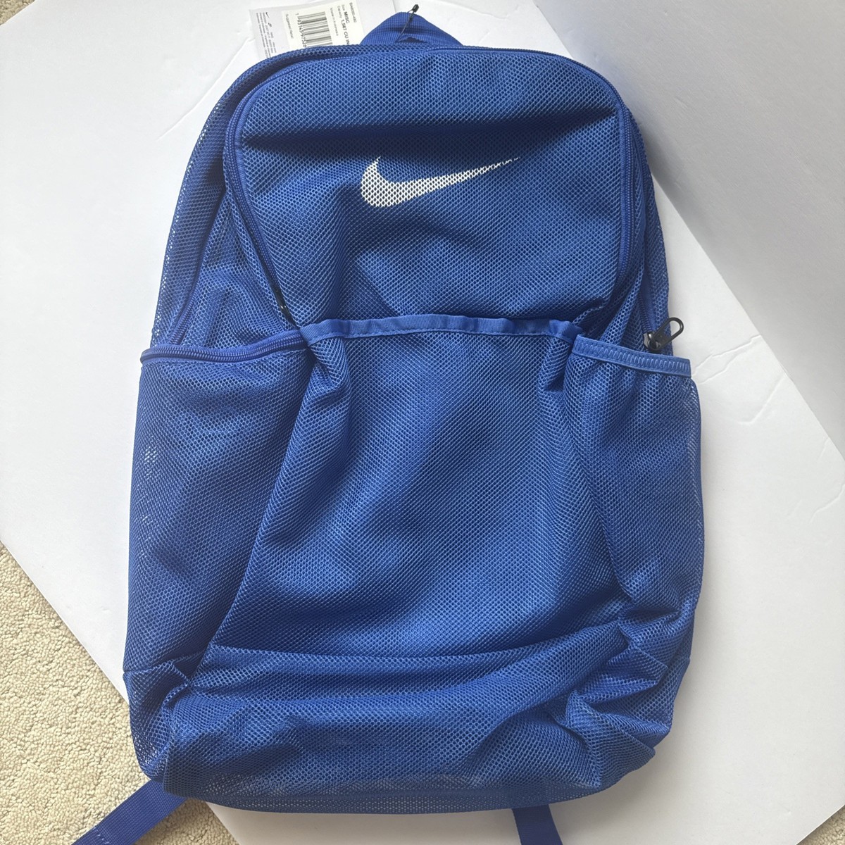 nike brasilia mesh backpack blue