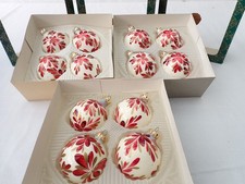 12 alte Glas Weihnachtskugeln Christbaumschmuck Muster Ø 6,5 cm Weihnachtsdeko