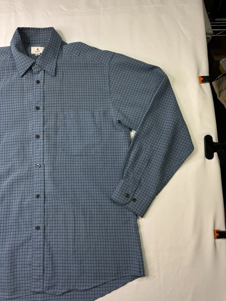 Роскошный Lanvin CLASSIQUE синий хлопок смесь Мужская рубашка с карманом #228 - Изображение 2 из 4