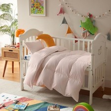 Lightweight Toddler Comforter, All Season Down Cotton Blend-41x48" Pink