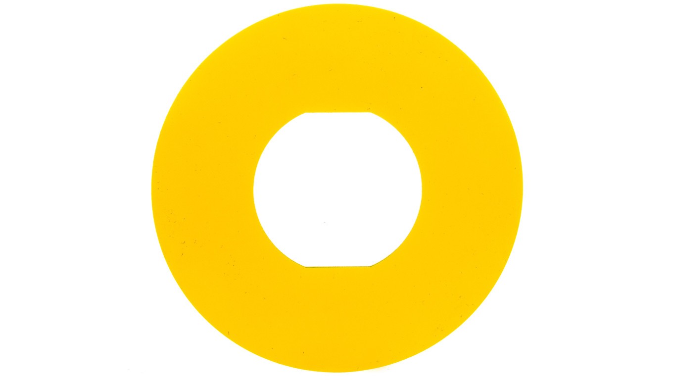 Lettering Board Yellow Round fi60 Without Harmony XB4 ZBY9101