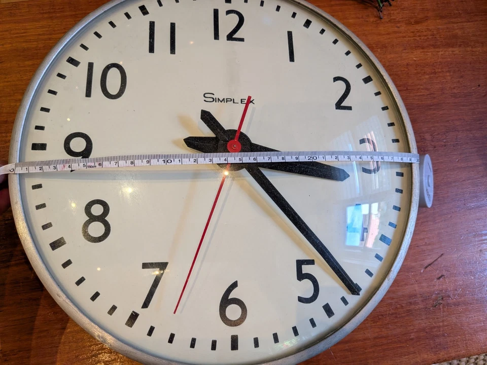 Simplex vintage industrial clock 70s - Image 3 of 4