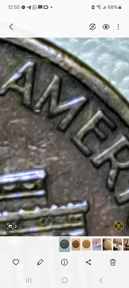 1993 D ddo error wide AM penny - Image 4 of 4