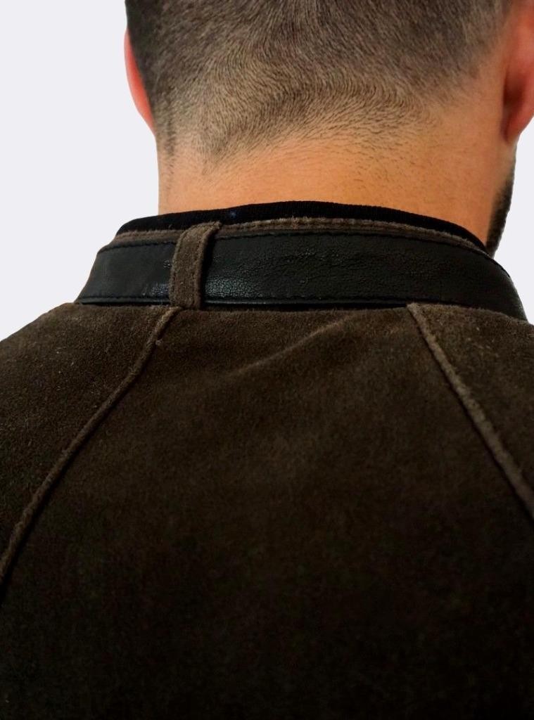 BNWT Emporio Armani Brown Leather Jacket Medium EU48 RRP £1150 Cafe Racer image 10