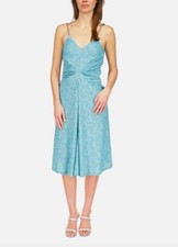 Michael Kors Women Uroko Twist ChainStrap Dress Turquoise XL NEW $155 MU2808P79D