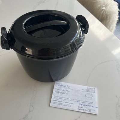 The Pampered Chef Reiskocher Plus Nr 2779-03 schwarz im gebrauchten Zustand