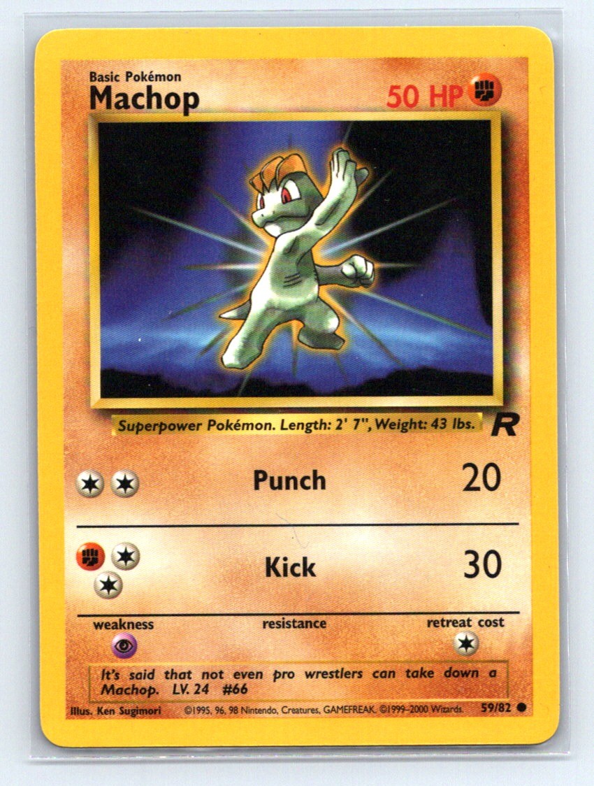 Machop Team Rocket #59/82 English Pokemon Card - NM