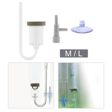 Tank Aquarium CO2 Diffuser Suction Cup Aerator Clear Atomized U Shape Tube