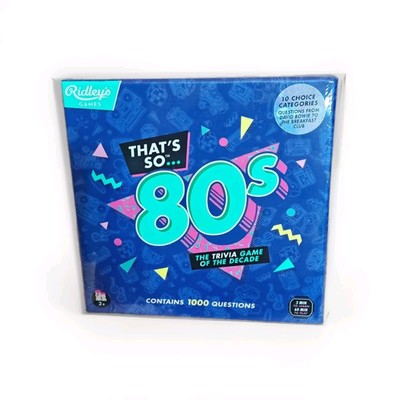 THAT'S SO...80s Trivia Game (Brand New | NIB | Factory Sealed) Ridley's Games
