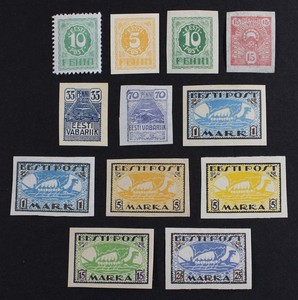 CKStamps: Estonia Stamps Collection Scott#28-37 Mint H OG