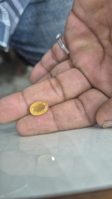 Lab Certified 10.0 Raati 9.11Carat Pukhraj Yellow Sapphire Gem Stone Men & Women