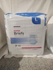 McKesson Super Briefs Unisex Large 44" - 58" 18 Count New/Unopened