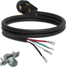2 pcs. Universal Electric Dryer Power Cord 30 Amp 240V 4 Prong, 4 Ft