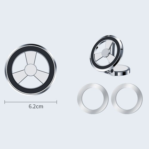 Support Téléphone Magnétique Réglable pour Voitures avec Angle de Vision 360 - Photo 3 sur 14