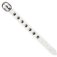 Lederarmband Mit Spitznieten 1 Reihig Weiß Armband Aus Leder