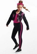 Dance Pre-Owned Costume Weissman 16287 XXL Child Pink Hip Hop Clogging Sequin