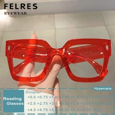 Anti Blue Light Square Reading Glasses Men Women Fashion Presbyopic Glasses New