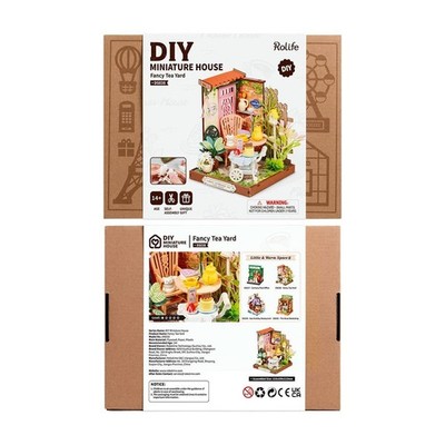 Robotime 3D Kit Rolife 3D Miniatur Fancy Tea Yard DIY Puppenhaus Kit DS038