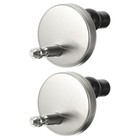 Set of 2 Toilet Seat Hinge Quick Release Black Screws Heavy Duty