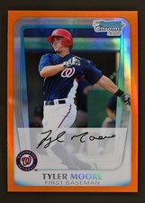2011 Bowman Chrome #BCP138 Tyler Moore /25 Prospects Orange Refractor