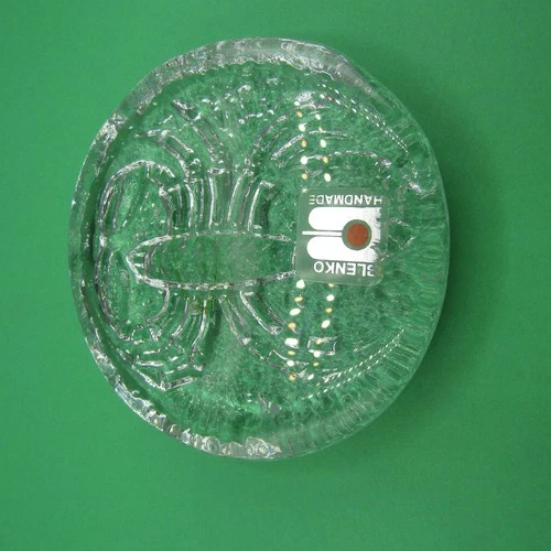 Blenko  Scorpion Paperweight Clear Glass  Scorpio Zodiac Horoscope Textured