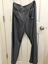 Anne Klein Straight Leg Flat Front Business/Casual Gray Trouser Pants Sz 10 NWT